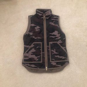 J Crew Camo Puffer Vest